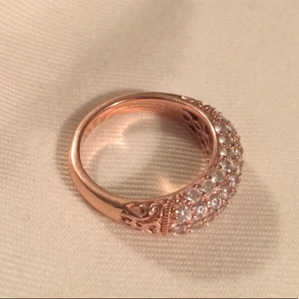 Vanna K Rose Gold Ring with Cubic Zirconia